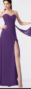 Dark purple prom bridesmaid long gown size 8